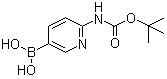[6-[(tert-Butoxycarbonyl)amino]pyridin-3-yl]boronic acid molecular structure (CAS 883231-20-7)