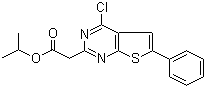 结构式 CAS# 885460-48-0, 4-氯-6-苯基噻唑并[2,3-d]嘧啶-2-乙酸异丙酯