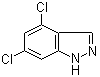 structure of CAS# 885519-58-4, 4,6-Dichloro-1H-indazole