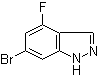 structure of CAS# 885520-23-0, 6-Bromo-4-fluoro-1H-indazole