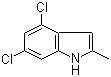 结构式 CAS# 886362-21-6, 4,6-二氯-2-甲基吲哚