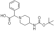 4-[[叔丁氧羰基]氨基]-alpha-苯基-1-哌啶乙酸分子结构 (CAS 886363-59-3)