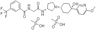 结构式 CAS# 887401-93-6, INCB 3284 bimesylate