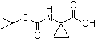 1-(Boc-amino)cyclopropanecarboxylic acid molecular structure (CAS 88950-64-5)