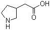 3-Pyrrolidineacetic acid molecular structure (CAS 89203-64-5)