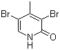 结构式 CAS# 89581-53-3, 3,5-二溴-4-甲基-2(1H)-吡啶酮