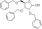 structure of CAS# 89615-45-2, 2,3,5-Tri-O-benzyl-alpha-D-ribofuranose