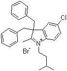 1-Isoamyl-2-methyl-3,3-dibenzyl-5-chloroindolium bromide molecular structure (CAS 896465-66-0)