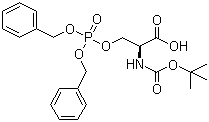 结构式 CAS# 90013-45-9, N-叔丁氧羰基-O-(二苄基膦酰)-L-丝氨酸