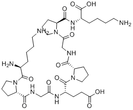 Collagens polypeptide molecular structure (CAS 9007-34-5)