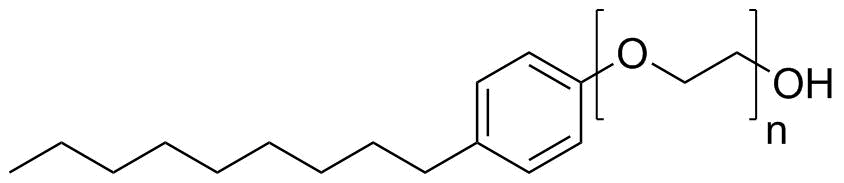 Nonylphenoxypoly(ethyleneoxy)ethanol molecular structure (CAS 9016-45-9)