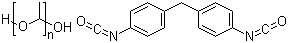Polypropylene polyol diphenylmethanediisocyanate prepolymer molecular structure (CAS 9048-57-1)