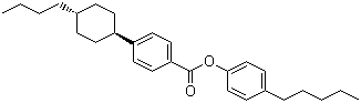 结构式 CAS# 90937-41-0, 反式-4-(4-丁基环己基)苯甲酸对戊基苯酚酯