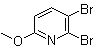 结构式 CAS# 909720-21-4, 2,3-二溴-6-甲氧基吡啶