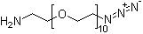 structure of CAS# 912849-73-1, 32-Azido-3,6,9,12,15,18,21,24,27,30-decaoxadotriacontan-1-amine