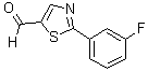 结构式 CAS# 914348-84-8, 2-(3-氟苯基)-5-噻唑甲醛