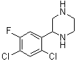 2-(2,4-二氯-5-氟苯基)哌嗪分子结构 (CAS 914348-92-8)