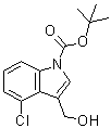 4-Chloro-3-(hydroxymethyl)-1H-indole-1-carboxylic acid 1,1-dimethylethyl ester molecular structure (CAS 914349-01-2)