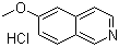 结构式 CAS# 915865-96-2, 6-甲氧基异喹啉盐酸盐