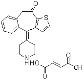 Norketotifen hydrogen fumarate molecular structure (CAS 930765-16-5)
