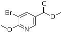 5-Bromo-6-methoxynicotinic acid methyl ester molecular structure (CAS 93349-99-6)