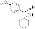 1-[Cyano-(p-methoxyphenyl)methyl]cyclohexanol molecular structure (CAS 93413-76-4)