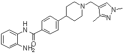N-(2-Aminophenyl)-4-[1-[(1,3-dimethyl-1H-pyrazol-4-yl)methyl]-4-piperidinyl]benzamide molecular structure (CAS 934828-12-3)