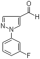 结构式 CAS# 936940-82-8, 1-(3-氟苯基)-1H-吡唑-4-甲醛
