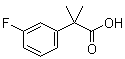 2-(3-Fluorophenyl)-2-methylpropanoic acid molecular structure (CAS 93748-20-0)