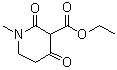 structure of CAS# 93758-44-2, 1-Methyl-2,4-dioxo-3-piperidinecarboxylic acid ethyl ester