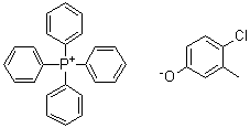 Tetraphenylphosphonium salt with 4-chloro-3-methylphenol (1:1) molecular structure (CAS 93839-63-5)