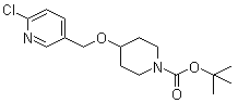 structure of CAS# 939986-38-6, 4-[(6-Chloro-3-pyridinyl)methoxy]-1-piperidinecarboxylic acid tert-butyl ester