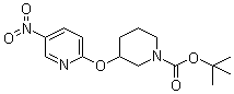 3-[(5-Nitro-2-pyridinyl)oxy]-1-piperidinecarboxylic acid tert-butyl ester molecular structure (CAS 939986-60-4)
