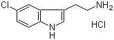 结构式 CAS# 942-26-7, 5-氯色胺盐酸盐; 5-氯-1H-吲哚-3-乙胺盐酸盐