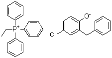 Ethyltriphenylphosphonium salt with 4-chloro-2-(phenylmethyl)phenol (1:1) molecular structure (CAS 94231-02-4)