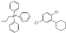 Triphenylpropylphosphonium salt with 4-chloro-2-cyclohexylphenol molecular structure (CAS 94231-16-0)