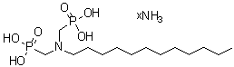 [(十二烷基亚胺)二(亚甲基)]二膦酸铵盐分子结构 (CAS 94232-21-0)
