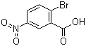 结构式 CAS# 943-14-6, 2-溴-5-硝基苯甲酸