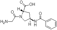 (2S,4R)-1-(2-Aminoacetyl)-4-benzamidopyrrolidine-2-carboxylic acid molecular structure (CAS 943134-39-2)