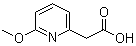 结构式 CAS# 944896-97-3, 6-甲氧基-2-吡啶乙酸