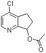 结构式 CAS# 945666-87-5, 4-氯-6,7-二氢-5H-环戊并[b]吡啶-7-基乙酸酯