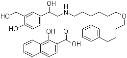 Salmeterol xinafoate molecular structure (CAS 94749-08-3)