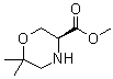 (S)-6,6-Dimethylmorpholine-3-carboxylic acid methyl ester molecular structure (CAS 947729-86-4)