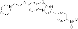 7-[2-(4-Morpholinyl)ethoxy]-2-(4-nitrophenyl)imidazo[2,1-b]benzothiazole molecular structure (CAS 950769-60-5)