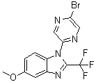 1-(5-Bromo-2-pyrazinyl)-5-methoxy-2-(trifluoromethyl)-1H-benzimidazole molecular structure (CAS 950845-98-4)