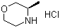 结构式 CAS# 953780-78-4, (R)-3-甲基吗啉盐酸盐