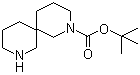 structure of CAS# 954240-14-3, tert-Butyl 2,8-diazaspiro[5.5]undecane-2-carboxylate;2,8-Diaza-spiro[5.5]undecane-2-carboxylic acid tert-butyl ester;