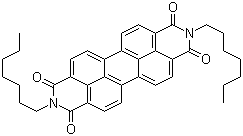 N,N'-Bis(n-heptyl)-3,4,9,10-perylenedicarboximide molecular structure (CAS 95689-91-1)
