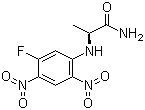 N-(2,4-Dinitro-5-fluorophenyl)-L-alaninamide molecular structure (CAS 95713-52-3)
