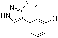4-(3-Chlorophenyl)-1H-pyrazol-3-amine molecular structure (CAS 95750-97-3)